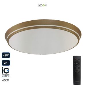 גוף תאורה ALASKA 48W זהב + שלט