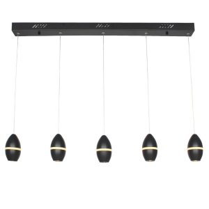 גוף תאורה "אגוז" שביעיה שחור