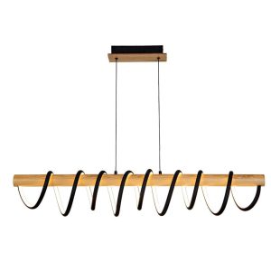 גוף תאורה "סאנשיין" עץ+שחור