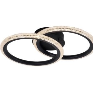 גוף תאורה צמוד "קלאסיקו" כפול שחור