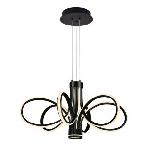 גוף תאורה 60W "לוונדר" שחור תלוי