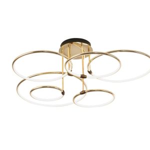 גוף תאורה "פנקייק" זהב